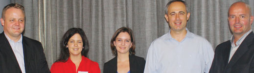 The Schneider Electric IT business team, from left: Eben Owen, enterprise and solutions sales manager for South Africa; Gina Santos, distribution manager for southern Africa; Eleonore Hurault, marketing and communications manager for southern Africa; Paolo Miglietta, vice president southern Africa and Filipe Galvao, territory manager for southern Africa.